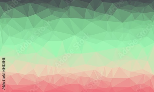 Mosaic background with pattern in green and red colors