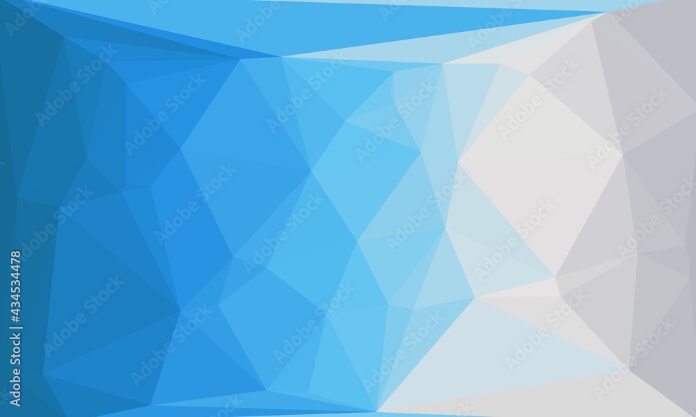 Obraz premium Abstract polygonal background in white and blue colors