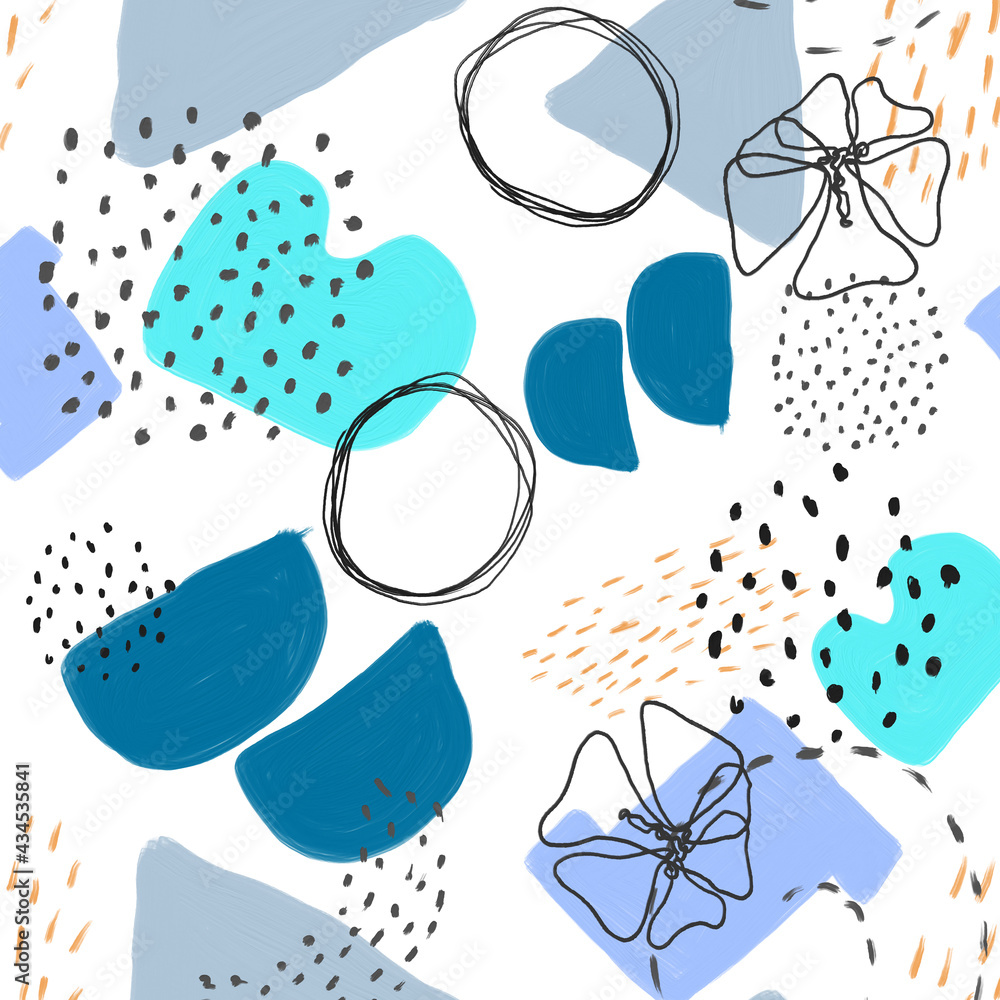 abstract light blue fluid shape liquid gradient geometric modern curvy halftone wavy pattern on white.