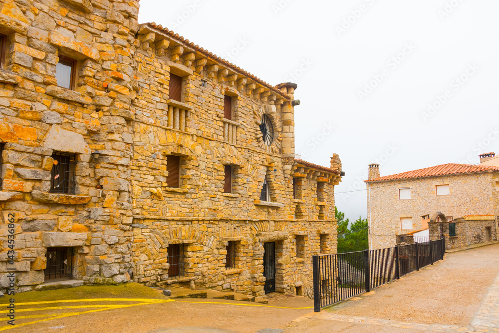 Chodos (Xodos), Valencian Community, Spain. Historic village. Beautiful medieval town on the Penyagolosa mountain in the Alcalatén area.