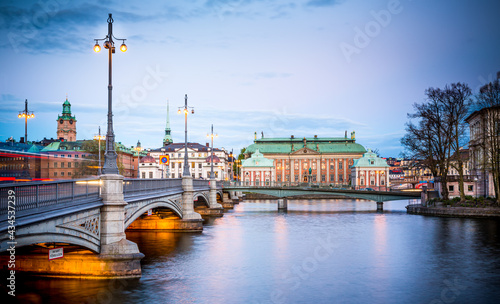 Canvas Print One of the bridges leading to Gamla Stan ( Old Town ) in Stockholm, Sweden