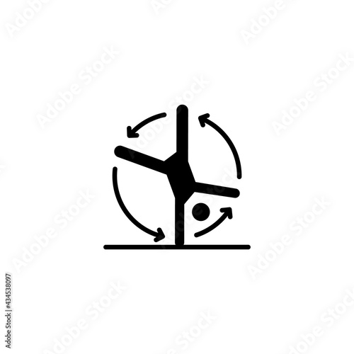 Somersault icon in vector. Logotype