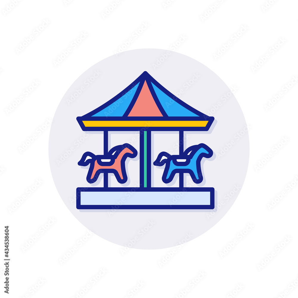 Obraz premium Circus Carousel icon in vector. Logotype