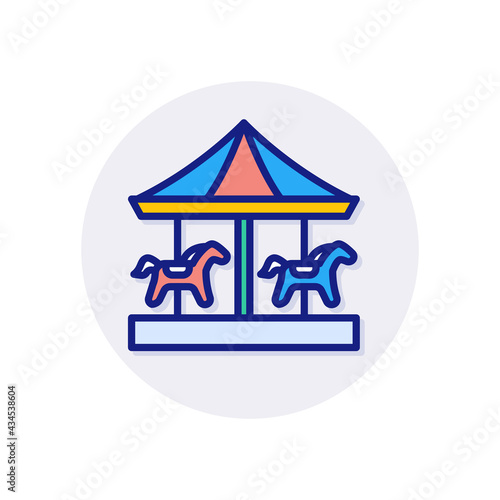 Circus Carousel icon in vector. Logotype