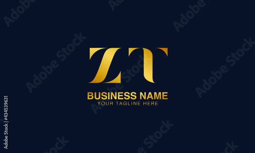 ZT Z  T initial logo | initial based abstract modern minimal creative logo, vector template image. luxury logotype logo, real estate homie logo. typography logo. initials logo.