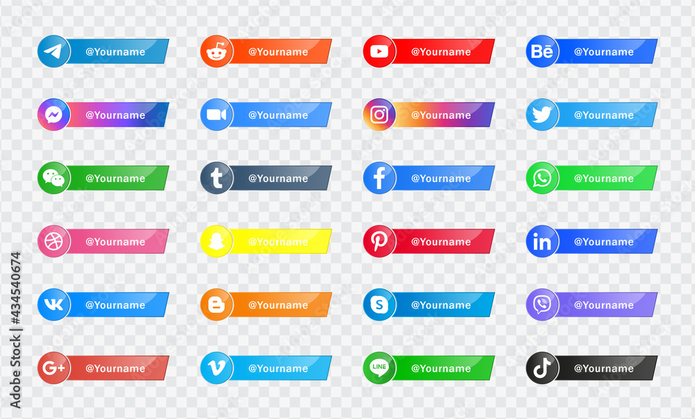 Buttons Sign in with Google, Facebook,  Apple,Twitter,Microsoft,GitHub,Reddit,LinkedIn,Instagram,Pinterest,Dribbble,Spotify.Authenticate  User Login with.Vector Stock Vector