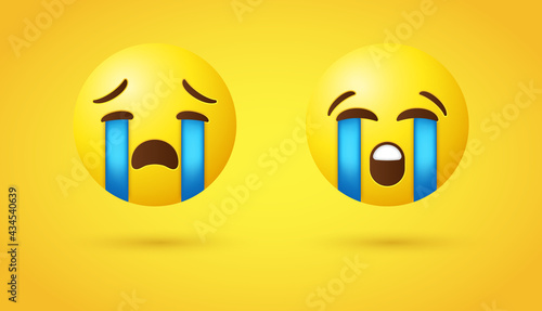 3d Loudly Crying emoji Face, Sobbing Sad Tears emoticon, Bawling Crying emotion, Crying out loud character, cry character, sad face, cry emoji
