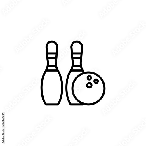 Bowling icon in vector. Logotype