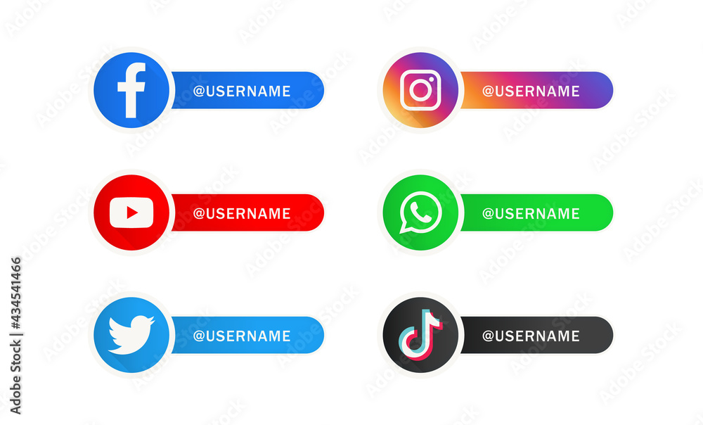 Premium Vector  Facebook, instagram and tiktok icon