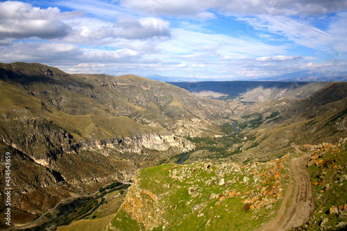 mountain landscape with sky and clouds