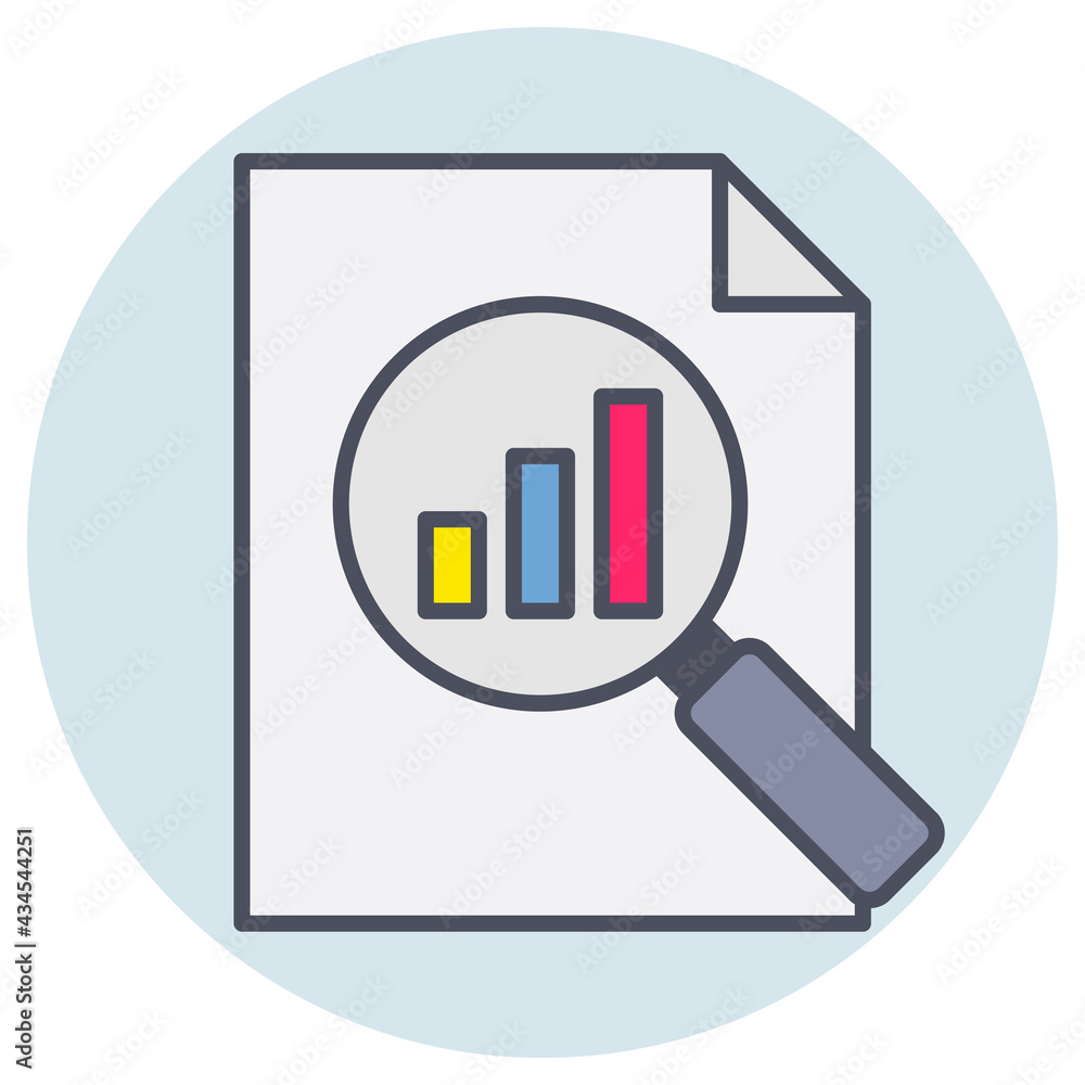 Filled outline icon for search analysis. Filled outline icon for search analysis.