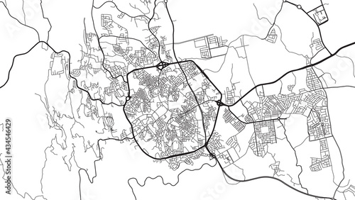 Urban vector city map of Abha, Saudi Arabia, Middle East photo