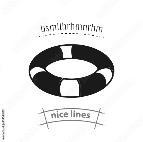 The lifebuoy icon. Lifebelt simple vector icon. Lifebelt isolated icon