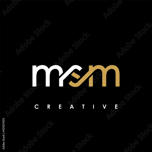 MSM Letter Initial Logo Design Template Vector Illustration photo