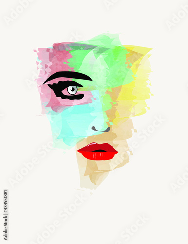 woman with painted face