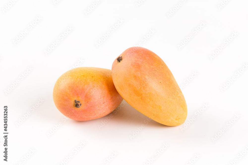 Ripe fresh mango fruit isolated on white background Ripe fresh mango fruit isolated on white background