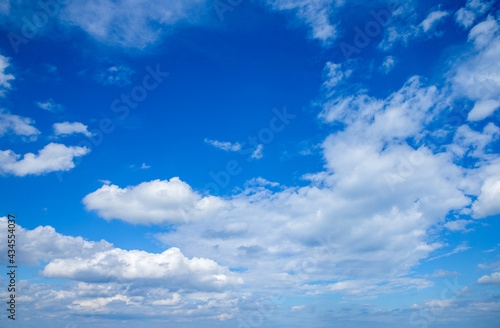 White clouds in blue sky