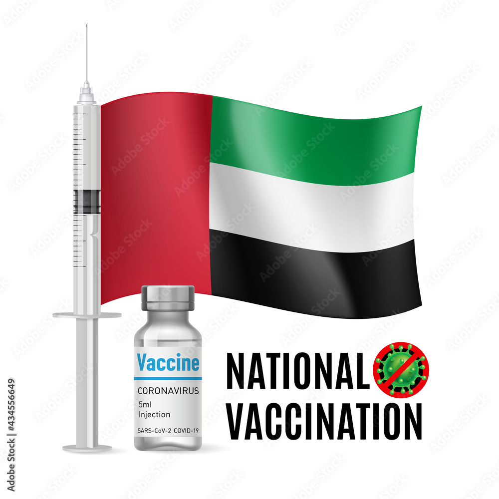 flag-of-united-arab-emirates-with-vaccine-immunization-syringe-and-the