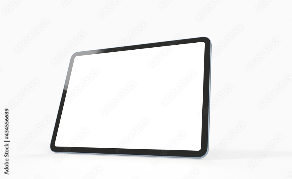 Photo 3D brandless tablet with empty screen isolated ipad Photo 3D brandless tablet with empty screen isolated ipad