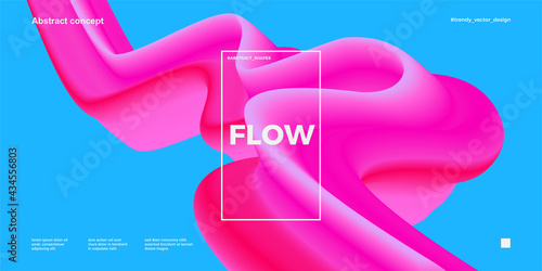 Trendy design template with fluid and liquid shapes. Abstract gradient backgrounds. Applicable for covers, websites, flyers, presentations, banners. Vector illustration.