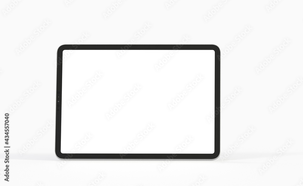 Photo 3D brandless tablet with empty screen isolated ipad Photo 3D brandless tablet with empty screen isolated ipad