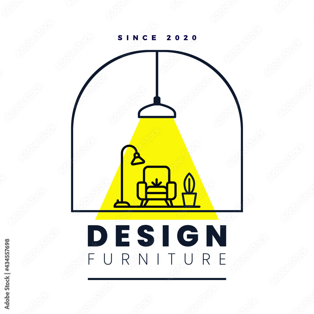 Interior room, furniture gallery logo design. Eps 10 vector illustration. Interior room, furniture gallery logo design. Eps 10 vector illustration.