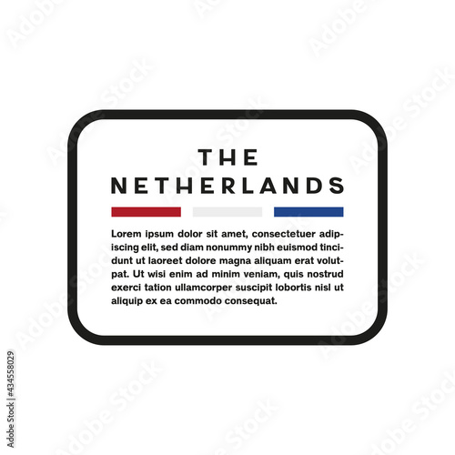 Text box with the flag of The Netherlands on white background.
