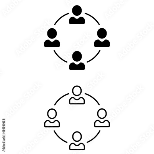 Referral program icon vector set. affiliate illustration sign collection. partners symbol or logo.