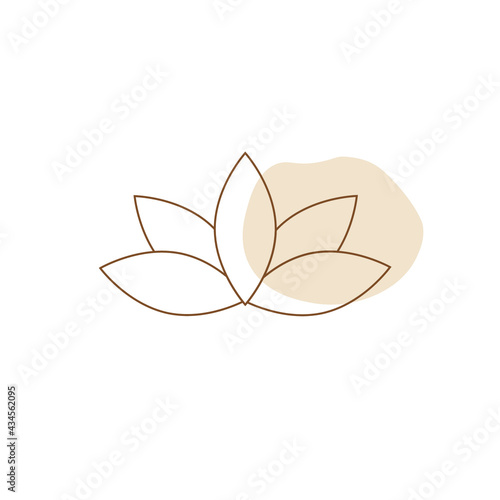 spa lotos on a beige background. It can be used to advertise spa, beauty salons, and yoga