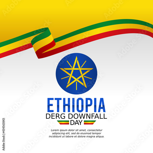 vector graphic of Ethiopia derg downfall day good for Ethiopia derg downfall day celebration. flat design. flyer design.flat illustration.