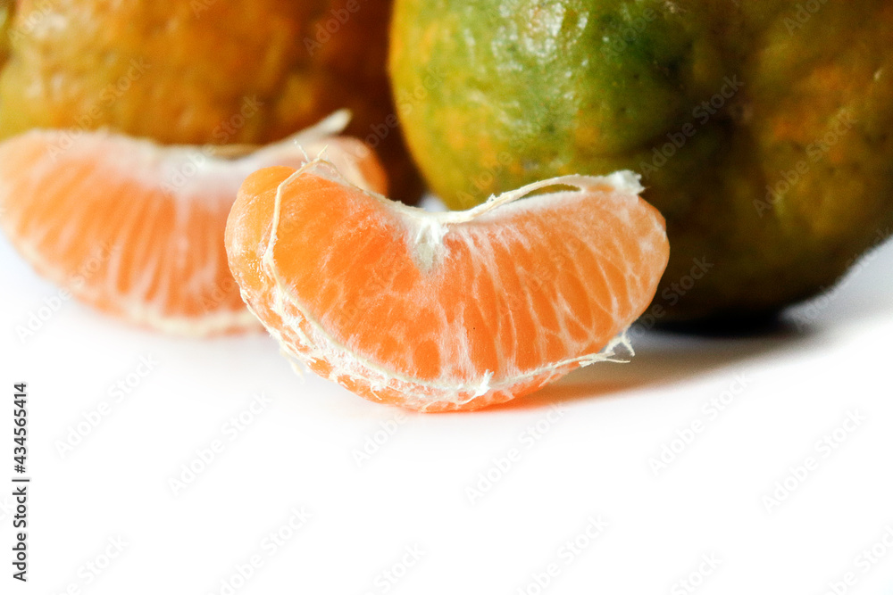 Orange fruit isolated on white background