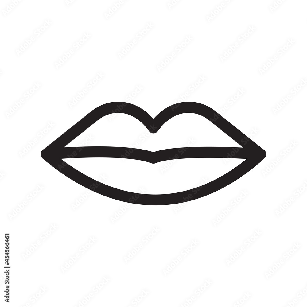 Mouth icon. Lips that open their mouth until they see teeth and tongue inside the mouth. Mouth icon. Lips that open their mouth until they see teeth and tongue inside the mouth.