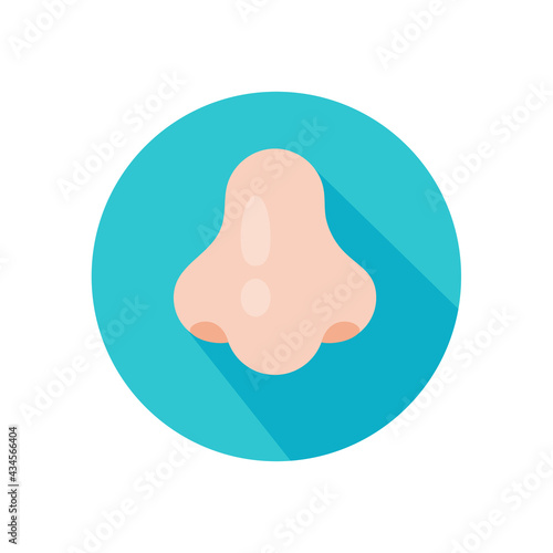 Nose icon. Runny nose The concept of care for patients with viral fever