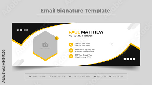 Creative email signature template or email footer design