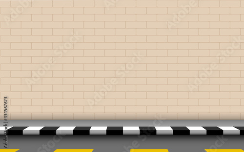  view of brick wall at the side road 
