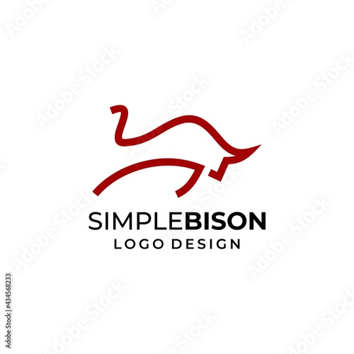 A modern, bold and masculine bison logo designed from geometric lines.
EPS 10, Vector.