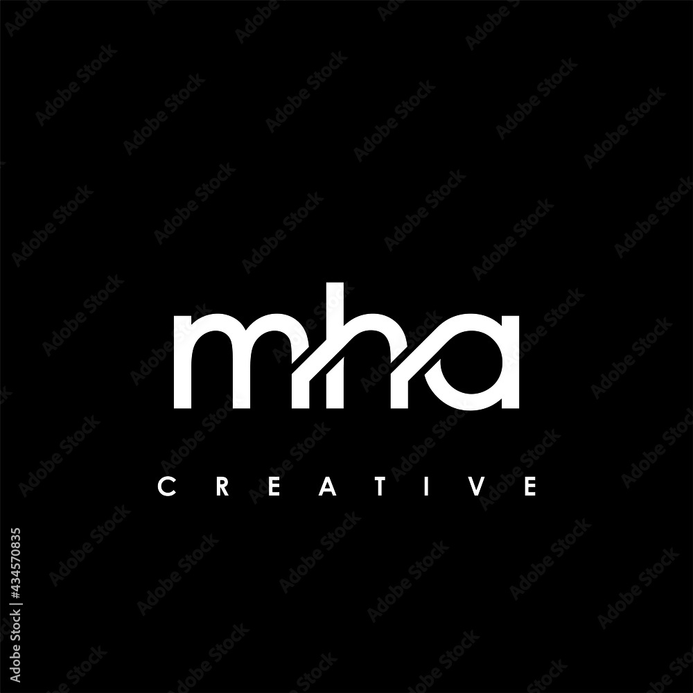 Fototapeta premium MHA Letter Initial Logo Design Template Vector Illustration