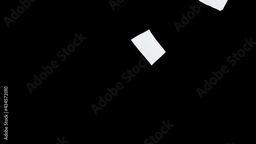 Paper flying  alpha background 