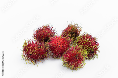 Rambutan on white background