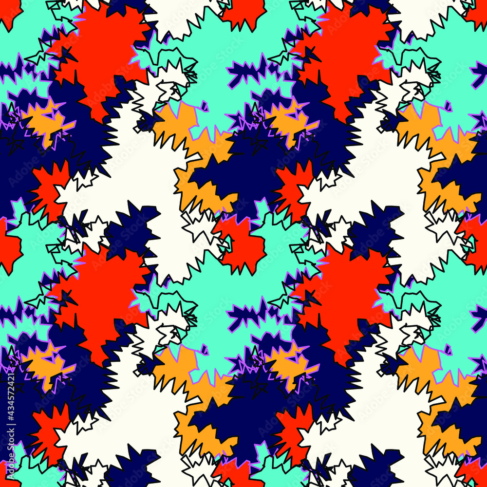 Unique seamless abstract artwork with chaotic curved patterns Unique seamless abstract artwork with chaotic curved patterns