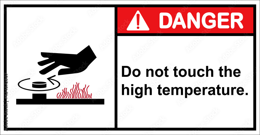 Be careful when exposed to the heat from the machine's spin.,Danger sign.