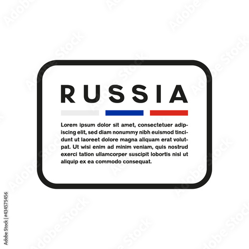 Text box with the flag of Russia on white background.