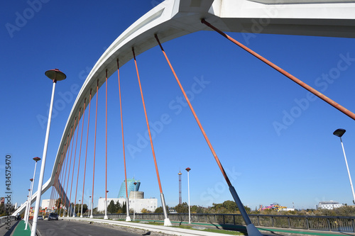 Barqueta Bridge, Sevilla, Spain, Europe	 photo