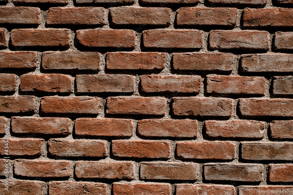 Beautiful red brown brick wall square texture for background Beautiful red brown brick wall square texture for background