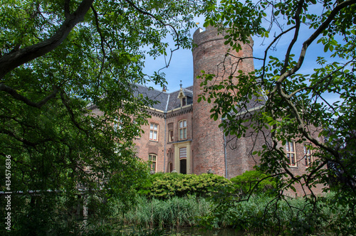 Castle At Loenersloot Behind Trees At The Netherlands 17-6-2020