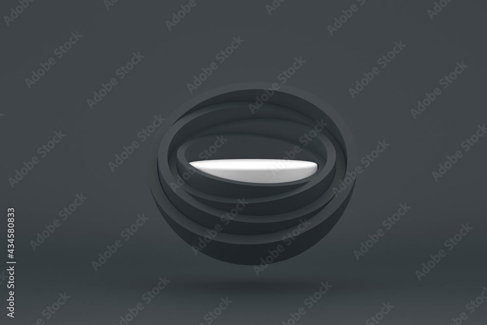 Podium minimal on black background for cosmetic product presentation Podium minimal on black background for cosmetic product presentation
