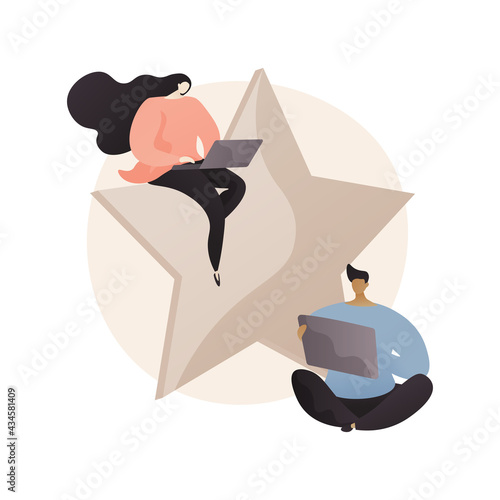 Feedback abstract concept vector illustration.
