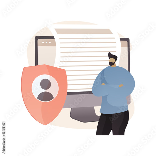 Privacy policy abstract concept vector illustration.