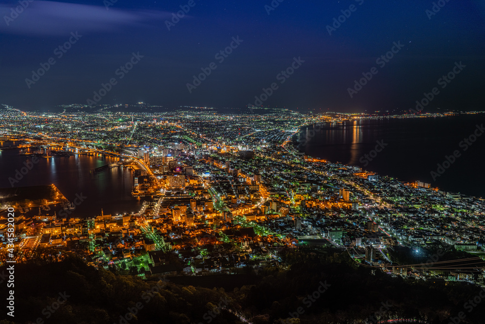 Fototapeta premium 北海道 函館 函館山 夜景 日本三大夜景