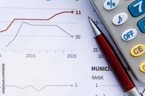 business charts finance analysis